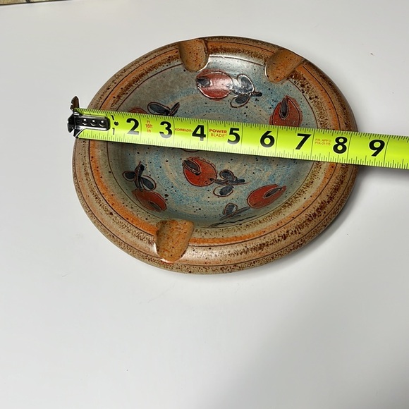 VINTAGE CIGAR ASHTRAY ITALIAN POTTERY SIGNED LAZZARO FROM MODIGLIANI STUDIO - Picture 8 of 9